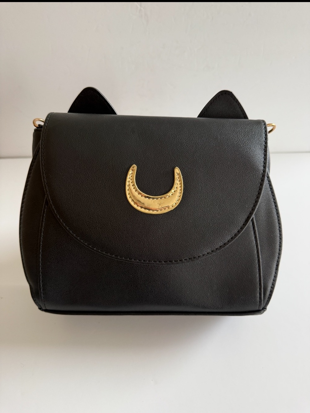 Sailor Moon Luna Cat Inspired Black Crossbody Purse Chain Strap Anime Bag